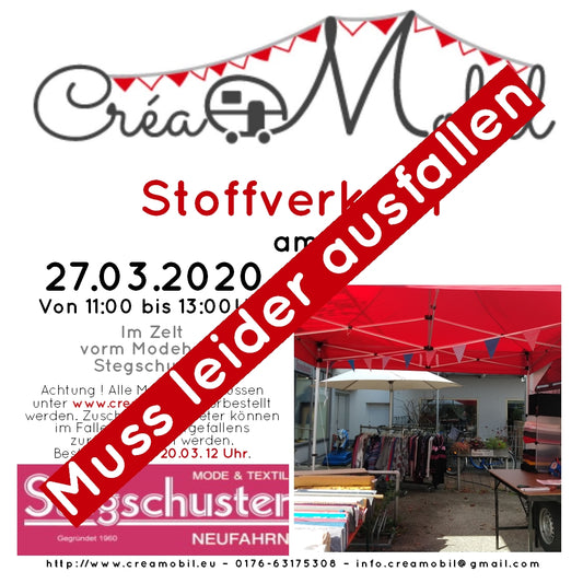 Leider müssen wir den Märzverkauf absagen