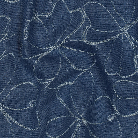 Denim Jacquard Flowers
