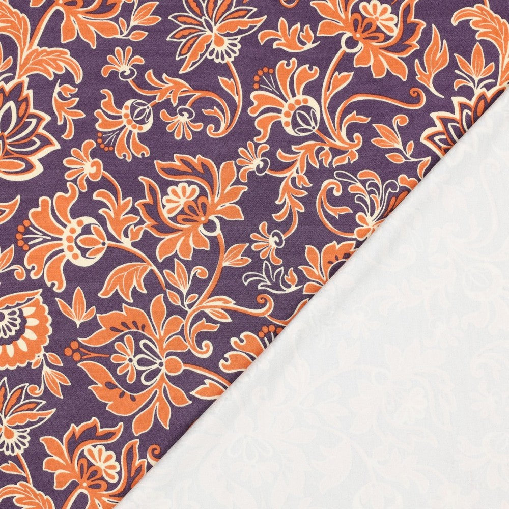 Jersey romanite motif cachemire POPPY