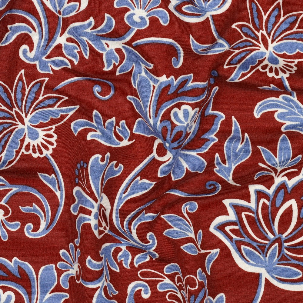 Jersey romanite motif cachemire POPPY