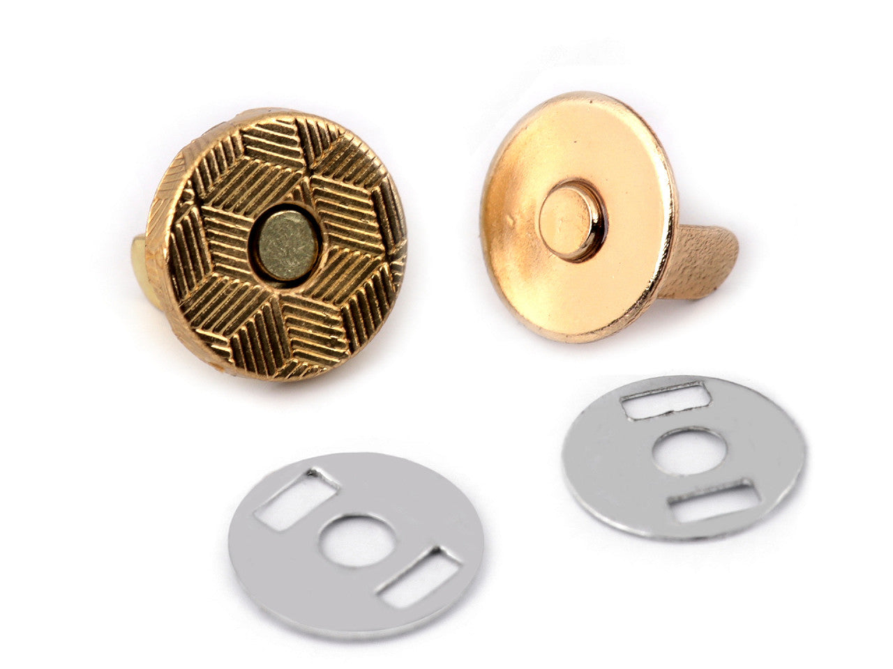 Boutons pression magnétiques ronds, Ø 10 mm