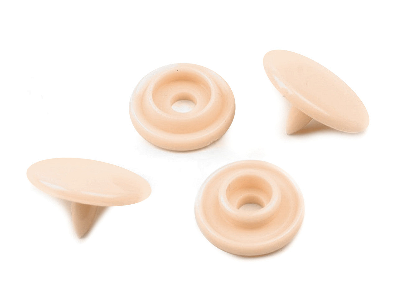 Mini boutons pression en plastique, taille 16' - 50set