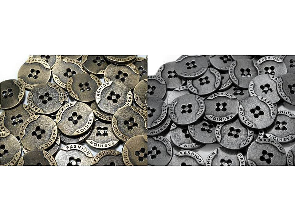 Bouton Fashion en métal, taille 32'