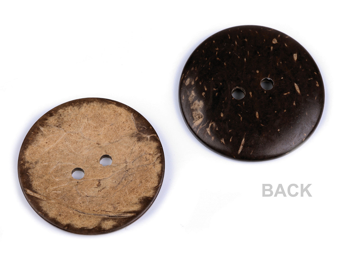 Boutons en noix de coco, taille 60",double face