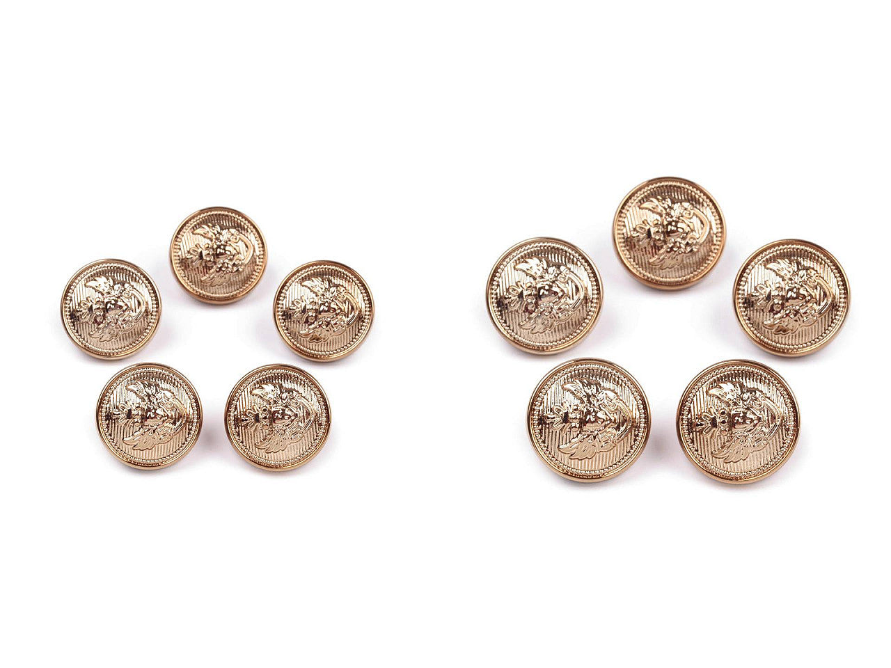 Bouton en plastique décoré, tailles 26', 34', 40'