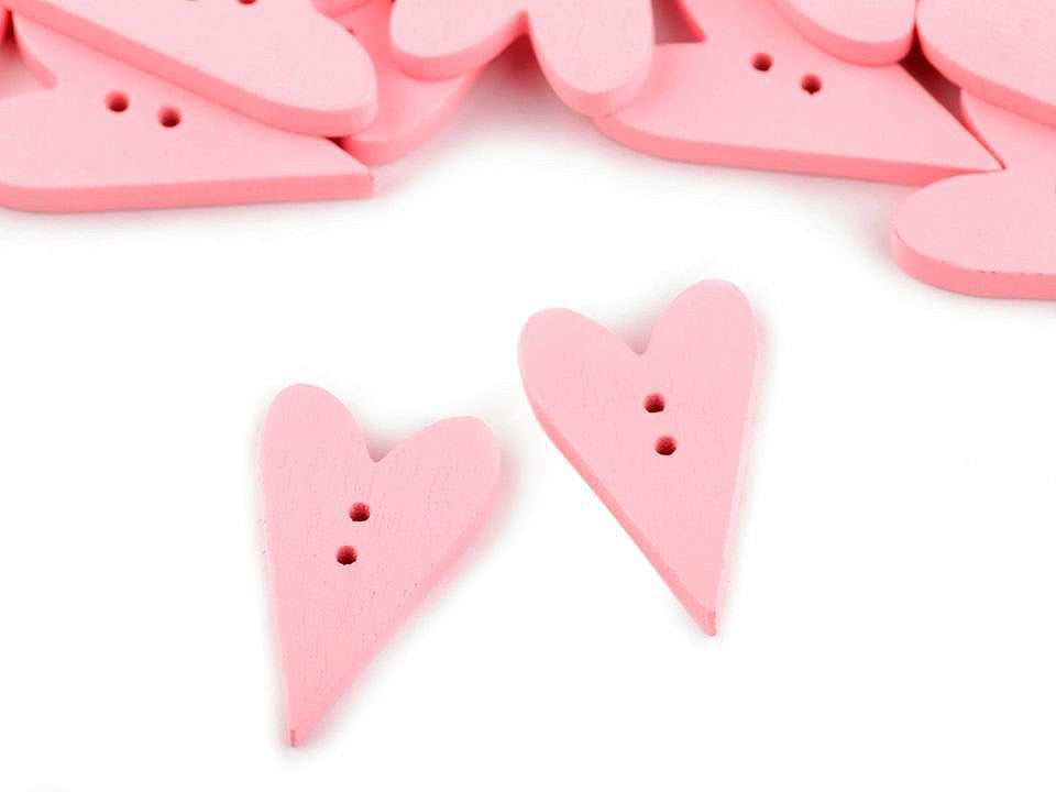 Bouton décoratif en bois, Cœur