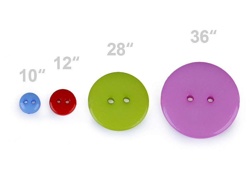 Assortiment de boutons de couleur, taille 28'
