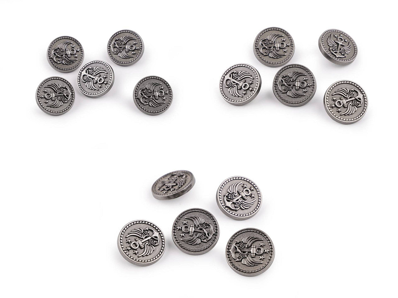 Bouton métallique, taille 28' ; 32' ; 36'