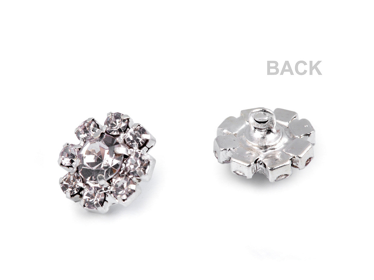 Bouton en strass, taille 16'
