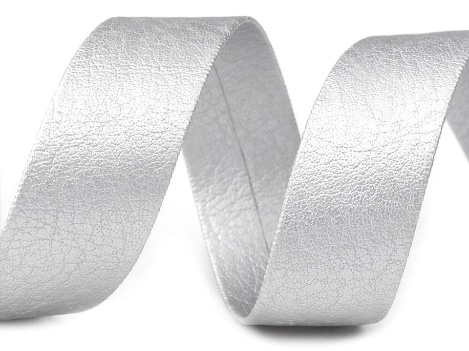 Biais simple en similicuir, largeur 15 mm