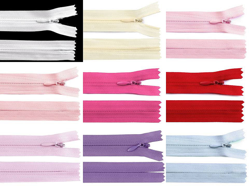 Fermeture à glissière invisible No 3, longueur 50 cm