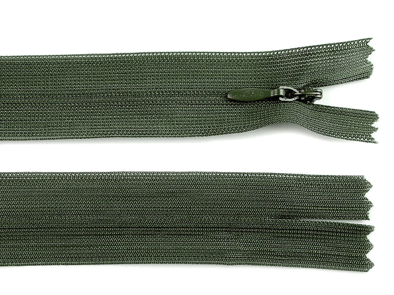 Fermeture à glissière invisible en nylon No 3, longueur 50 cm, Dederon
