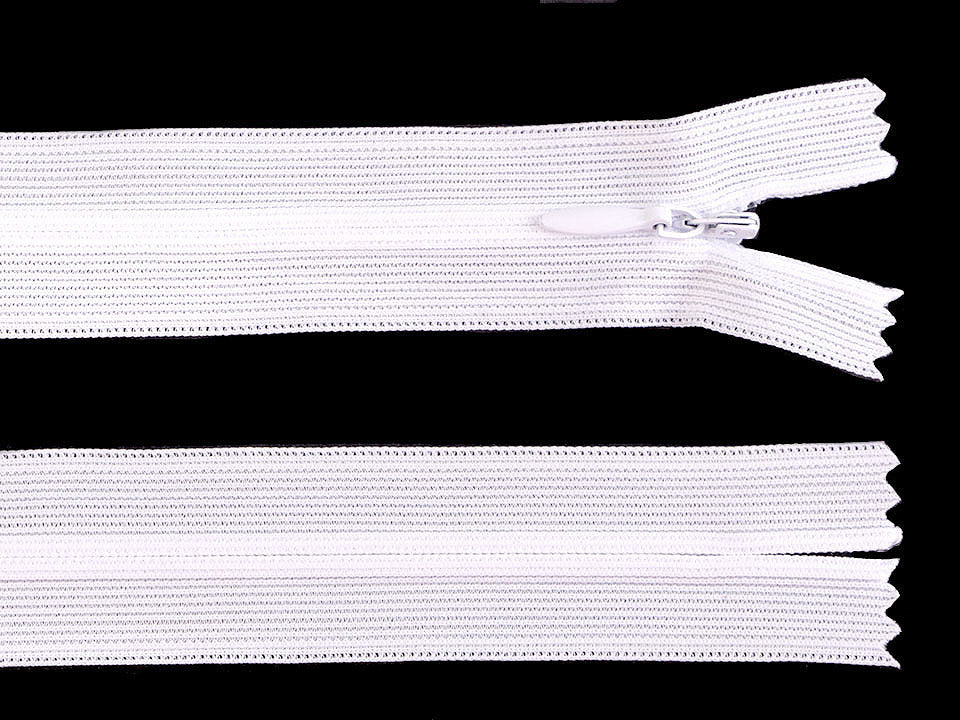 Fermeture à glissière invisible en nylon No 3, longueur 50 cm, Dederon