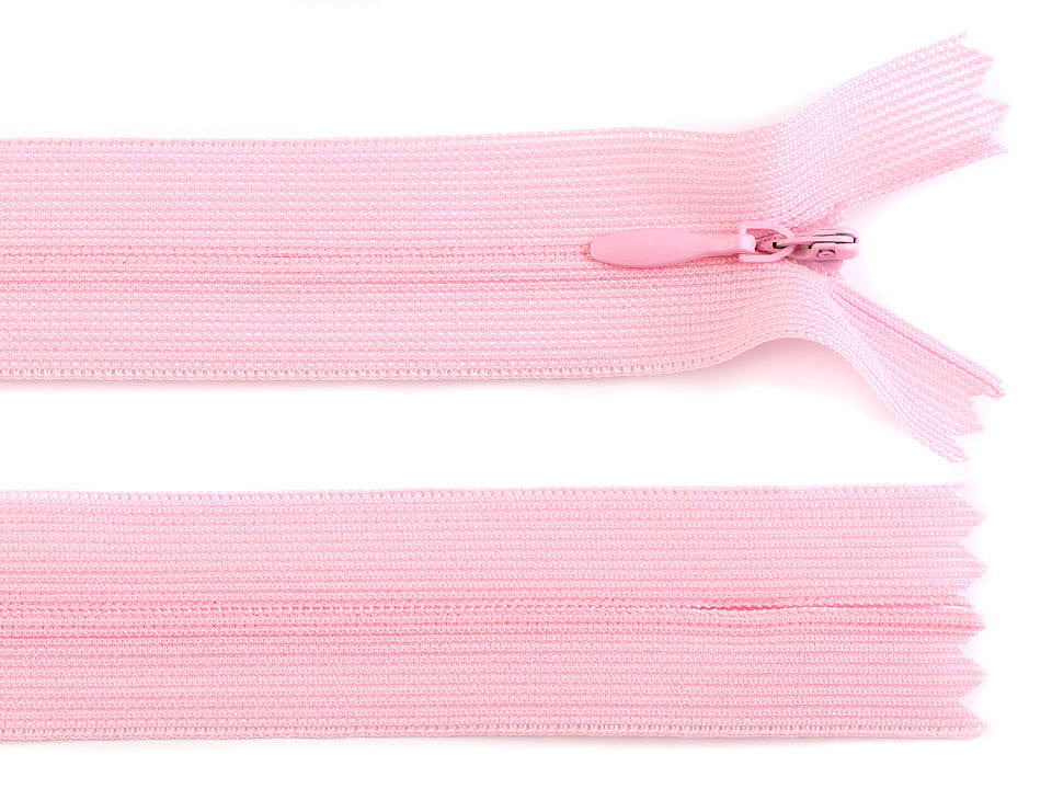 Fermeture à glissière invisible en nylon No 3, longueur 50 cm, Dederon