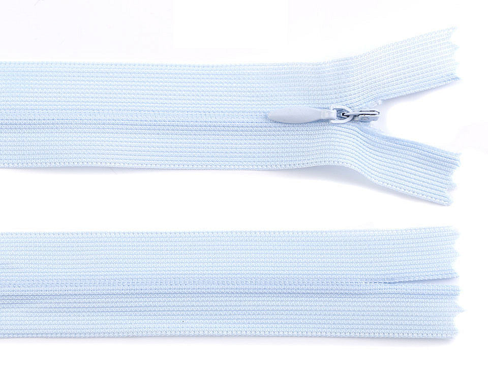 Fermeture à glissière invisible en nylon No 3, longueur 50 cm, Dederon