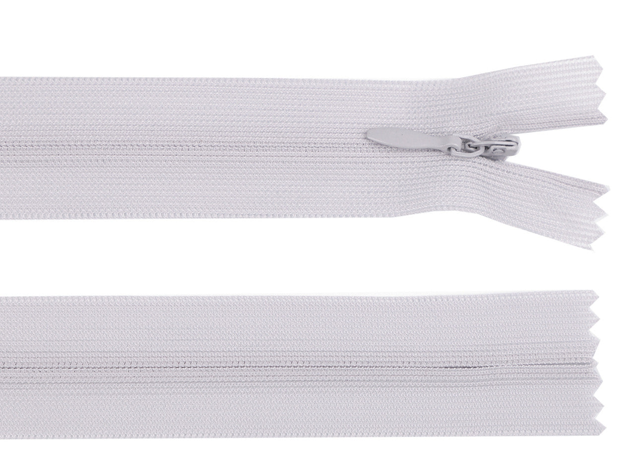 Fermeture à glissière invisible en nylon No 3, longueur 60 cm, Dederon