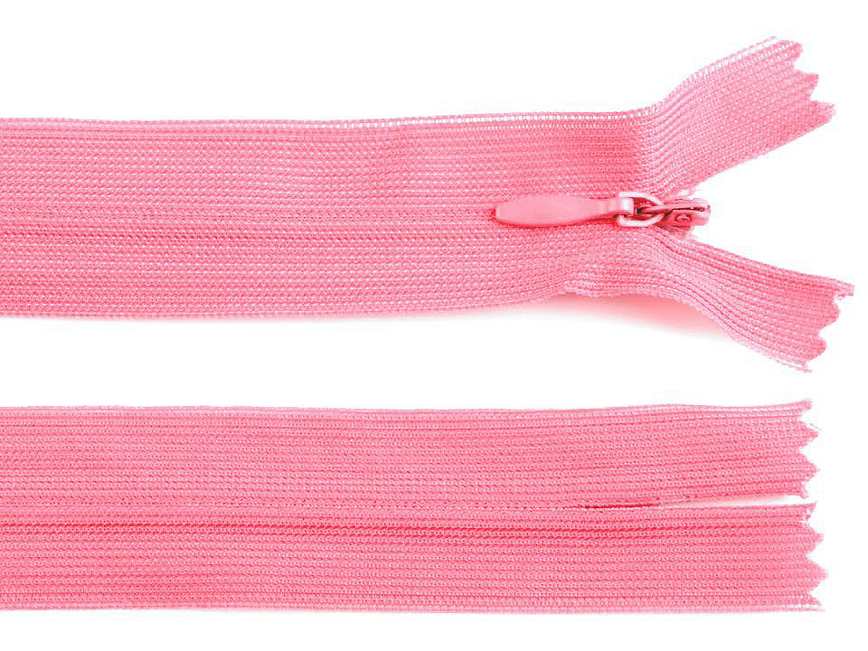 Fermeture à glissière invisible en nylon No 3, longueur 60 cm, Dederon