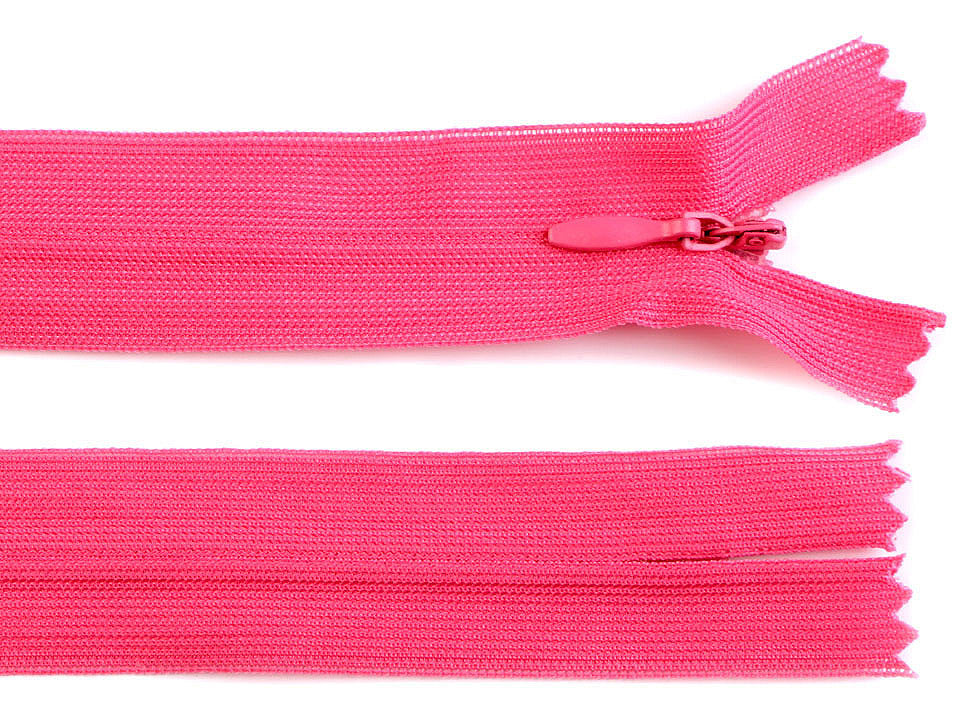 Fermeture à glissière invisible en nylon No 3, longueur 60 cm, Dederon