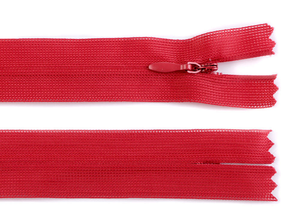 Fermeture à glissière invisible en nylon No 3, longueur 60 cm, Dederon