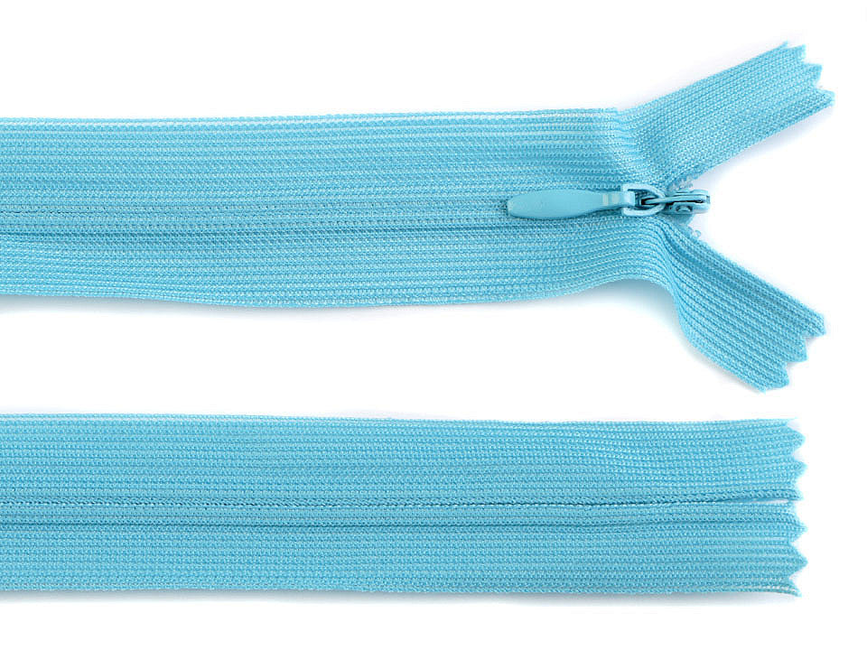Fermeture à glissière invisible en nylon No 3, longueur 60 cm, Dederon