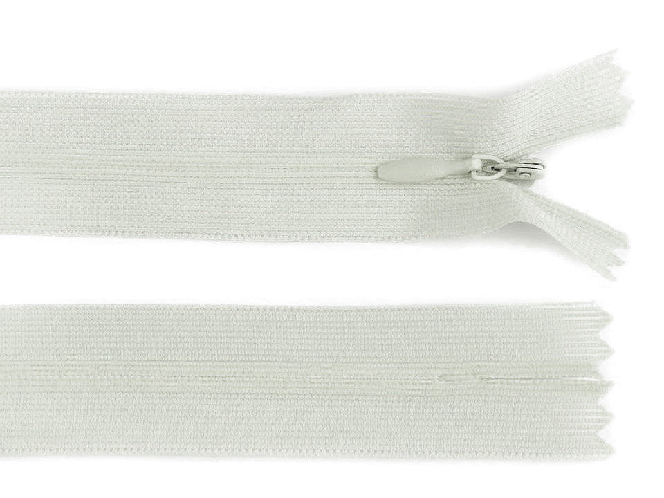 Fermeture à glissière invisible en nylon No 3, longueur 60 cm, Dederon