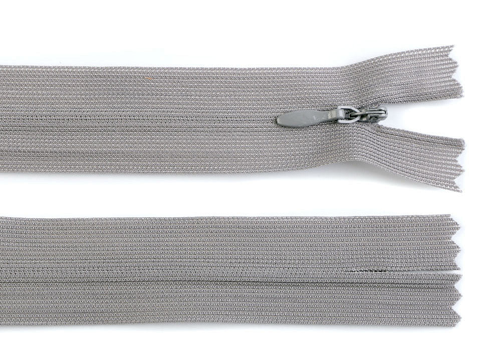 Fermeture à glissière invisible en nylon No 3, longueur 60 cm, Dederon