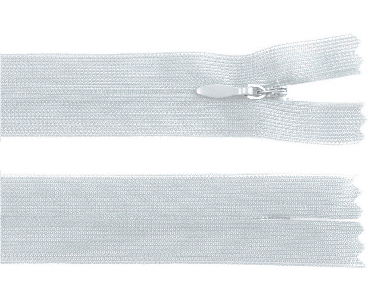 Fermeture à glissière invisible en nylon No 3, longueur 40 cm, Dederon