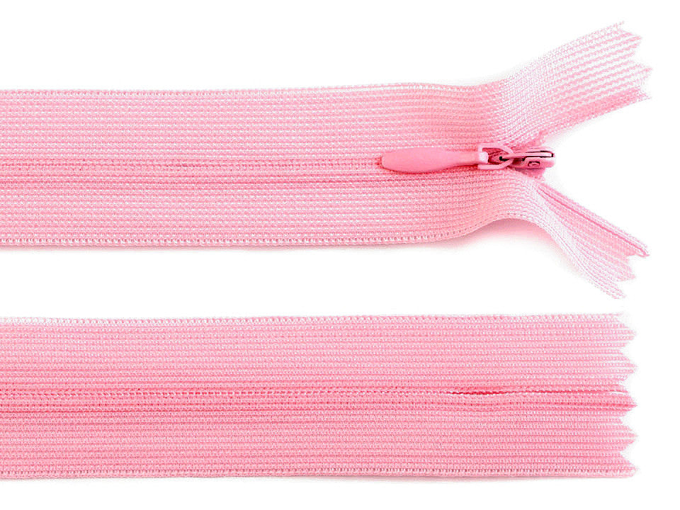 Fermeture à glissière invisible en nylon No 3, longueur 40 cm, Dederon