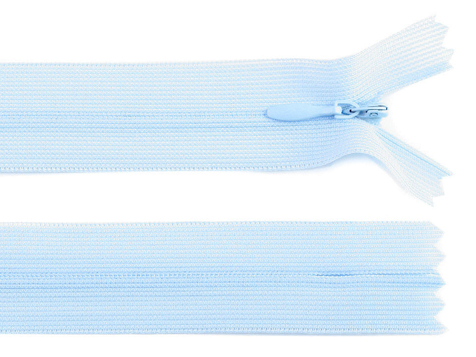 Fermeture à glissière invisible en nylon No 3, longueur 40 cm, Dederon