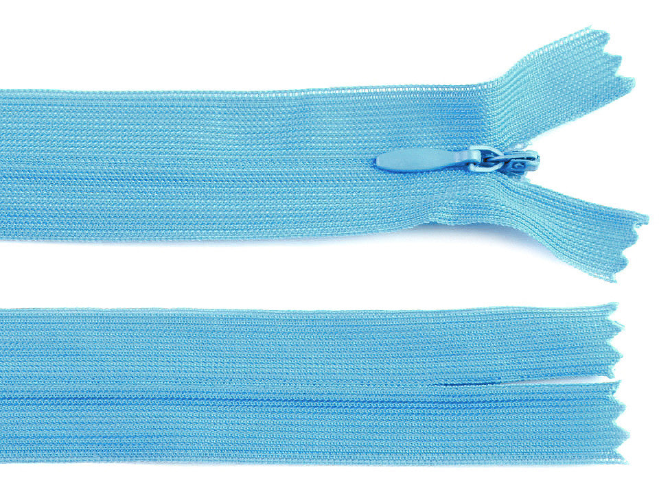 Fermeture à glissière invisible en nylon No 3, longueur 40 cm, Dederon