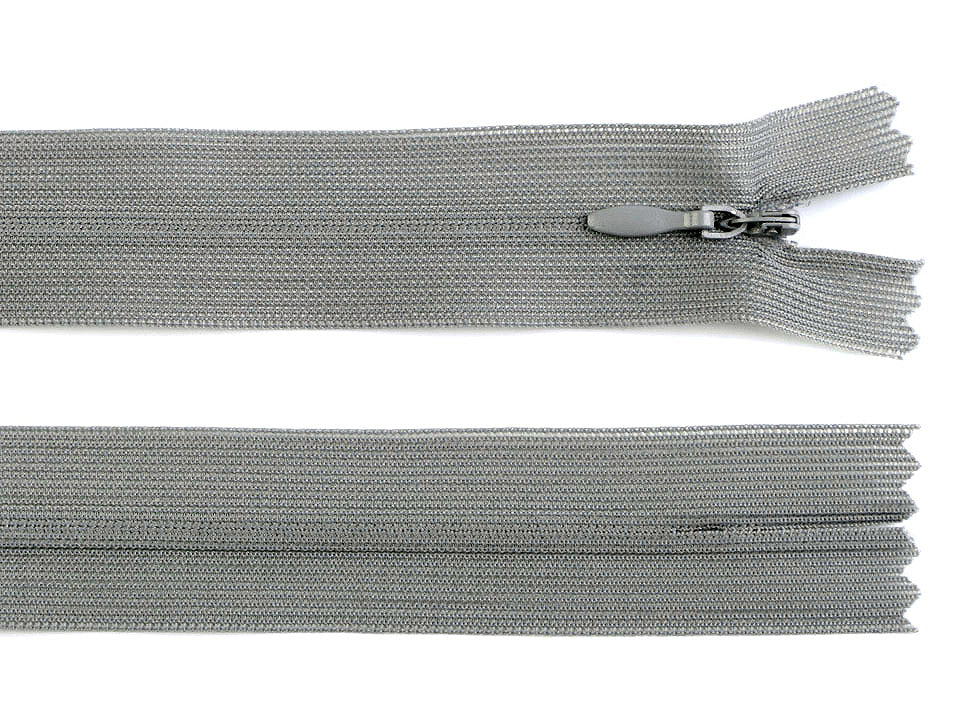 Fermeture à glissière invisible en nylon No 3, longueur 40 cm, Dederon
