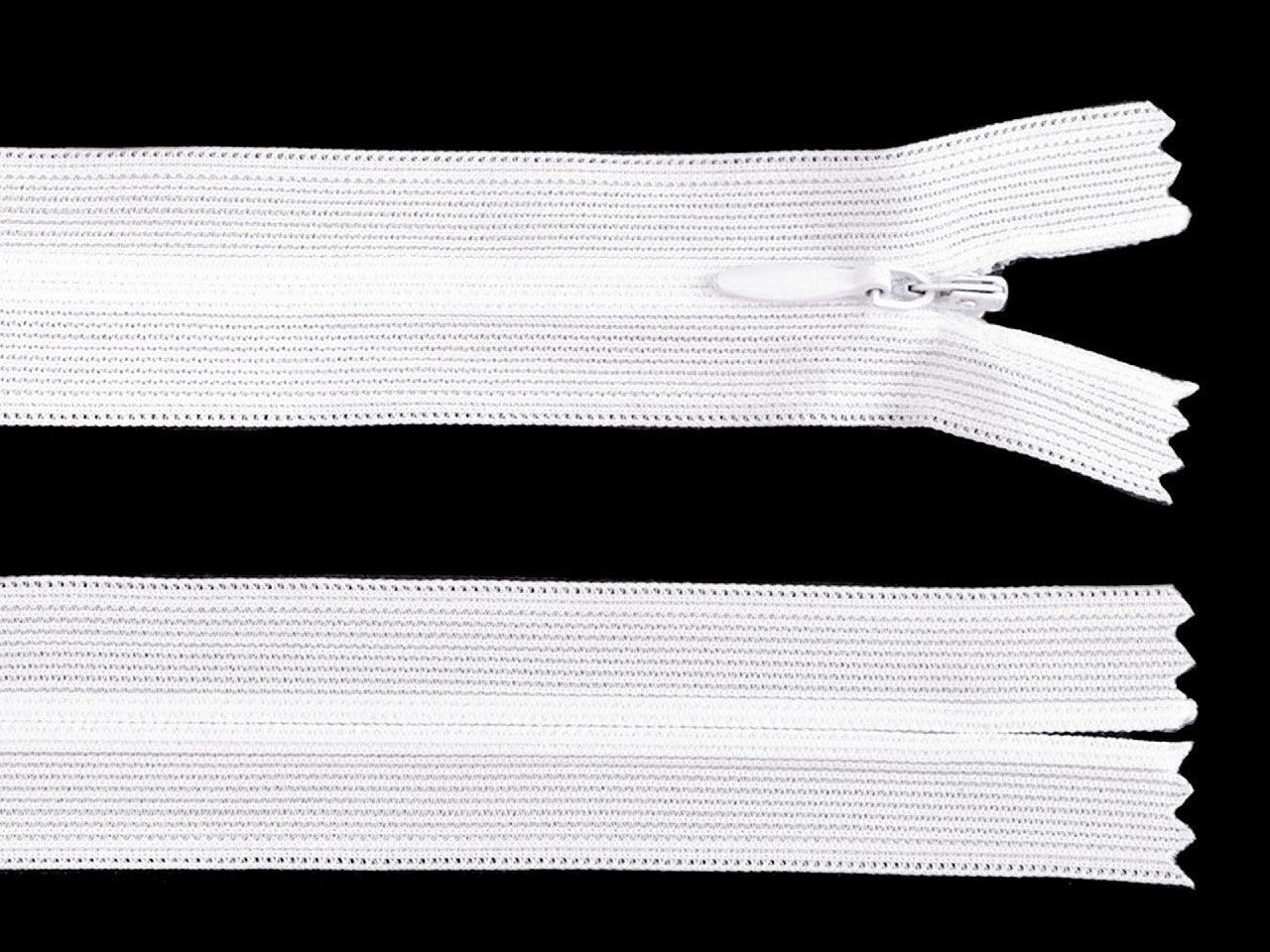 Fermeture à glissière invisible en nylon No 3, longueur 65 cm, Dederon