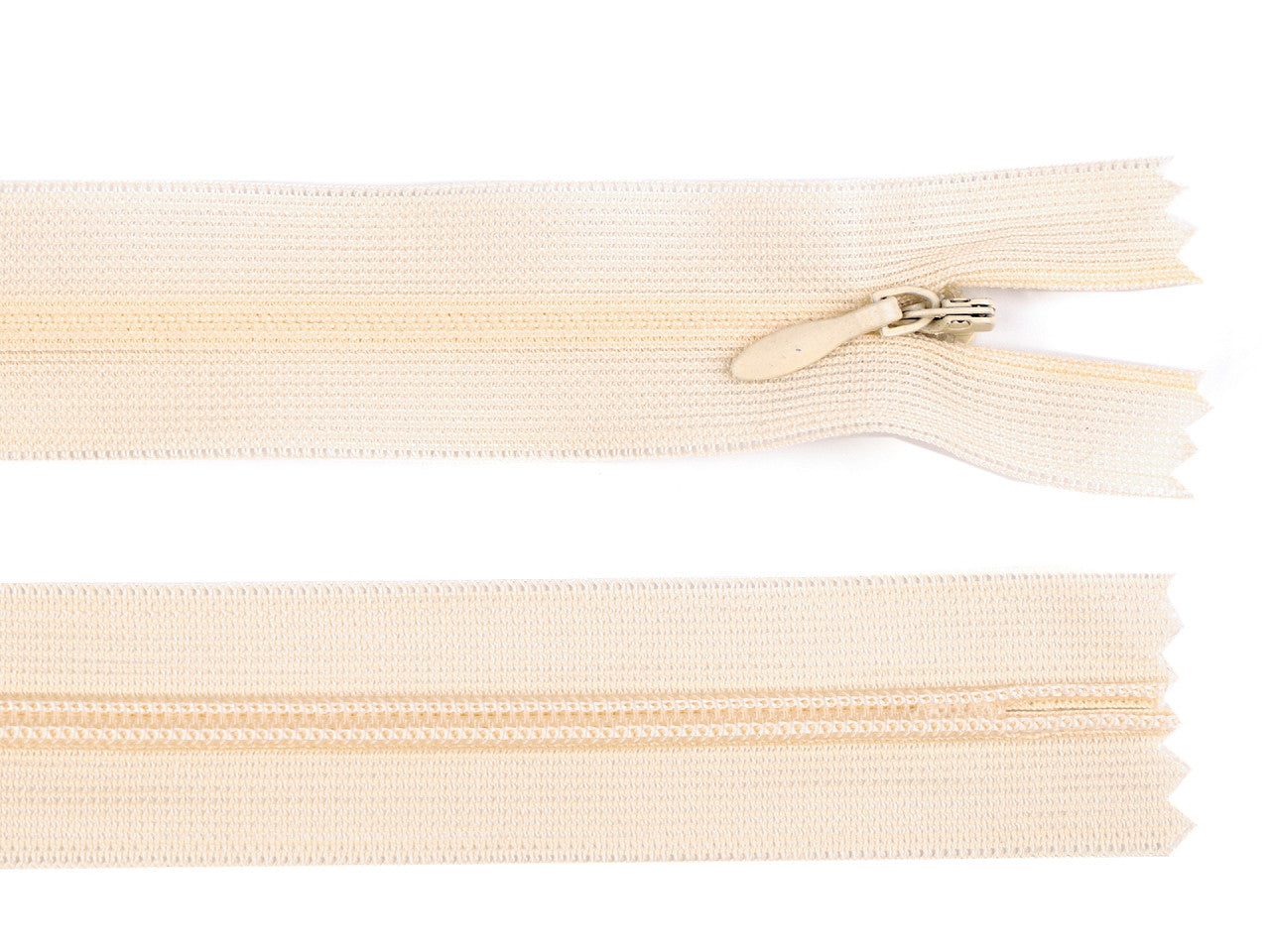 Fermeture à glissière invisible en nylon No 3, longueur 65 cm, Dederon