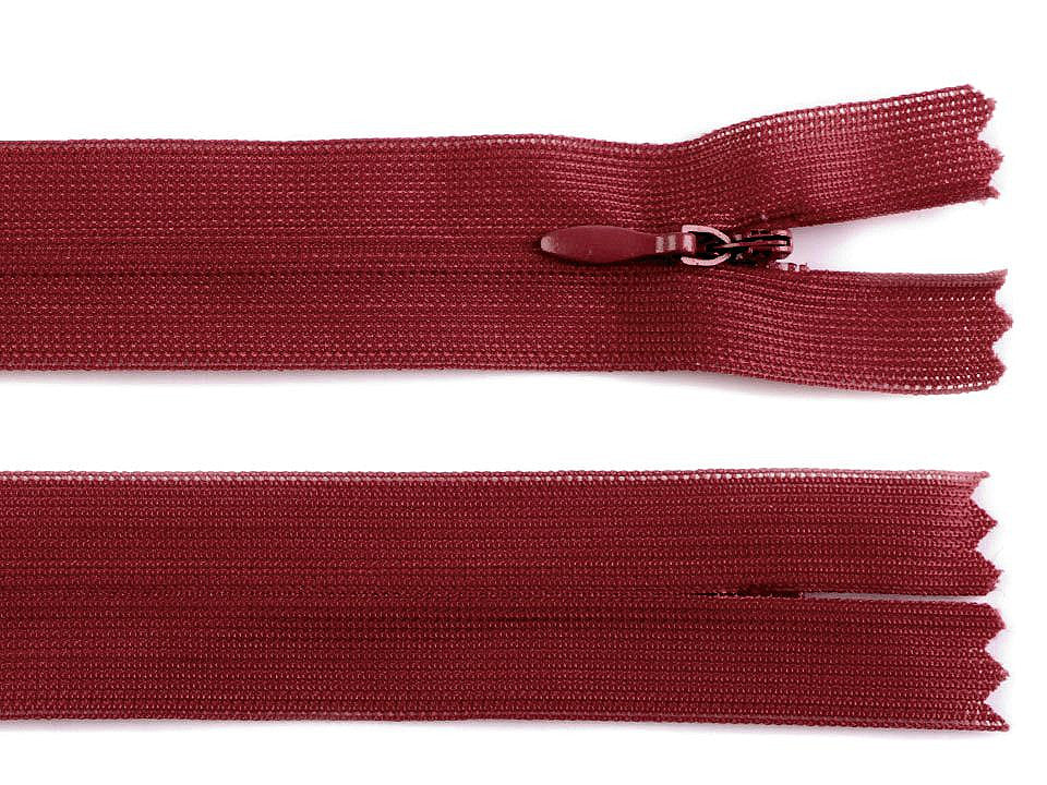 Fermeture à glissière invisible en nylon No 3, longueur 65 cm, Dederon