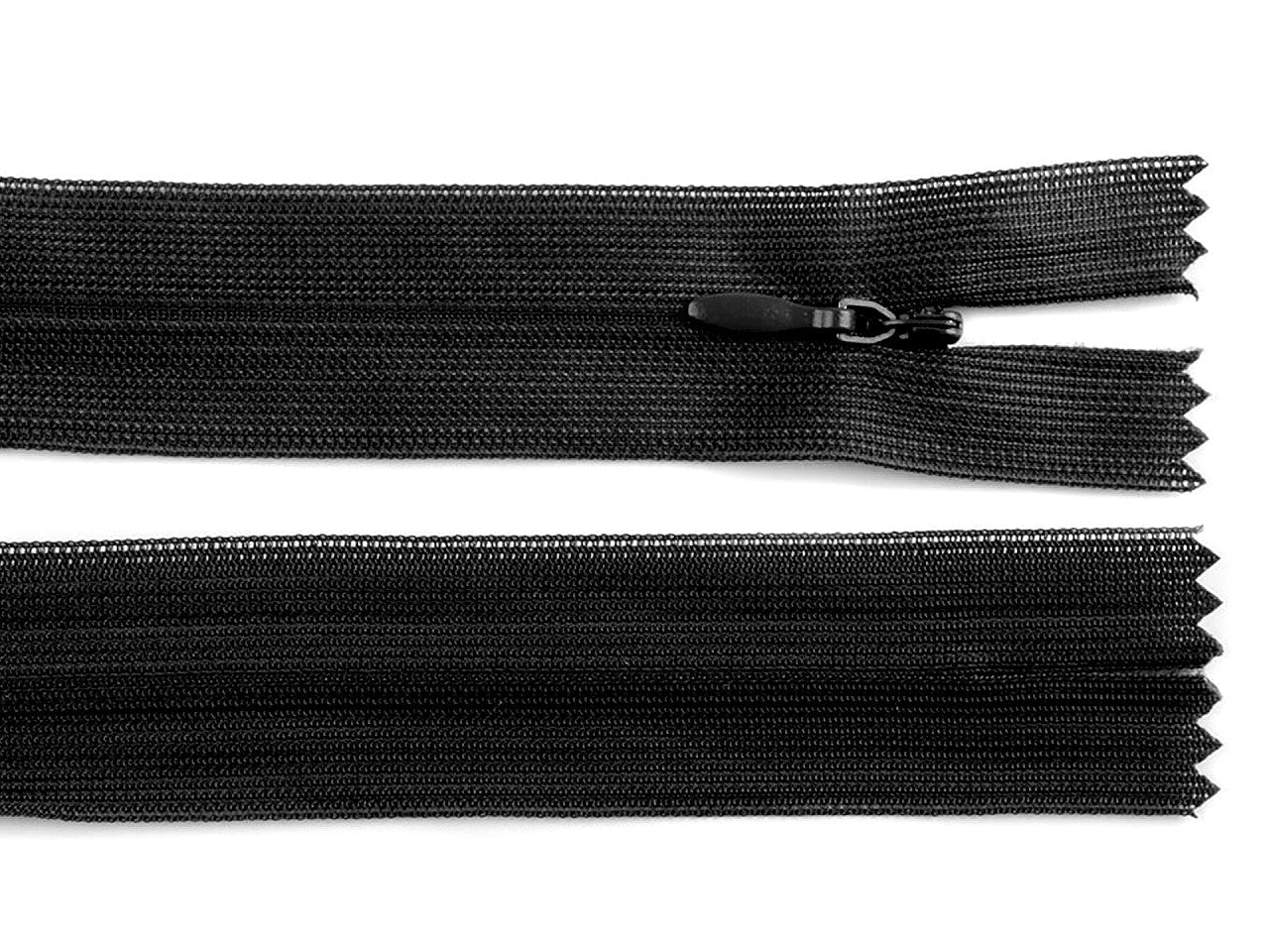 Fermeture à glissière invisible en nylon No 3, longueur 30 cm, Dederon