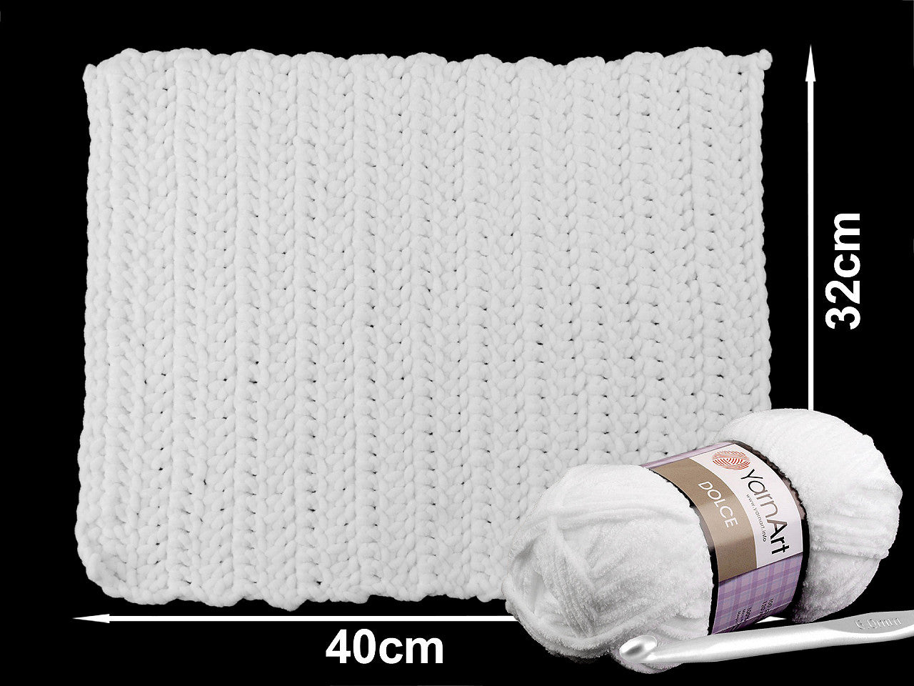 Fil à tricoter chenille YarnArt Dolce, 100 g