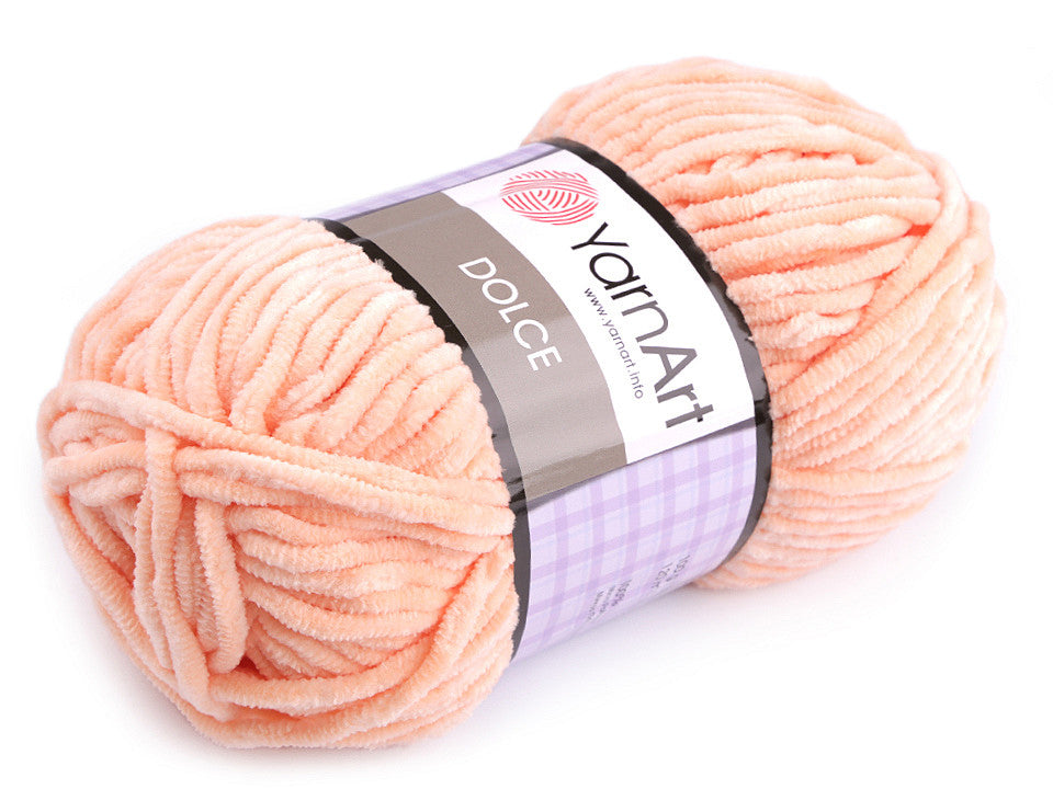 Fil à tricoter chenille YarnArt Dolce, 100 g