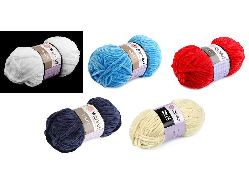 Fil à tricoter chenille YarnArt Dolce, 100 g