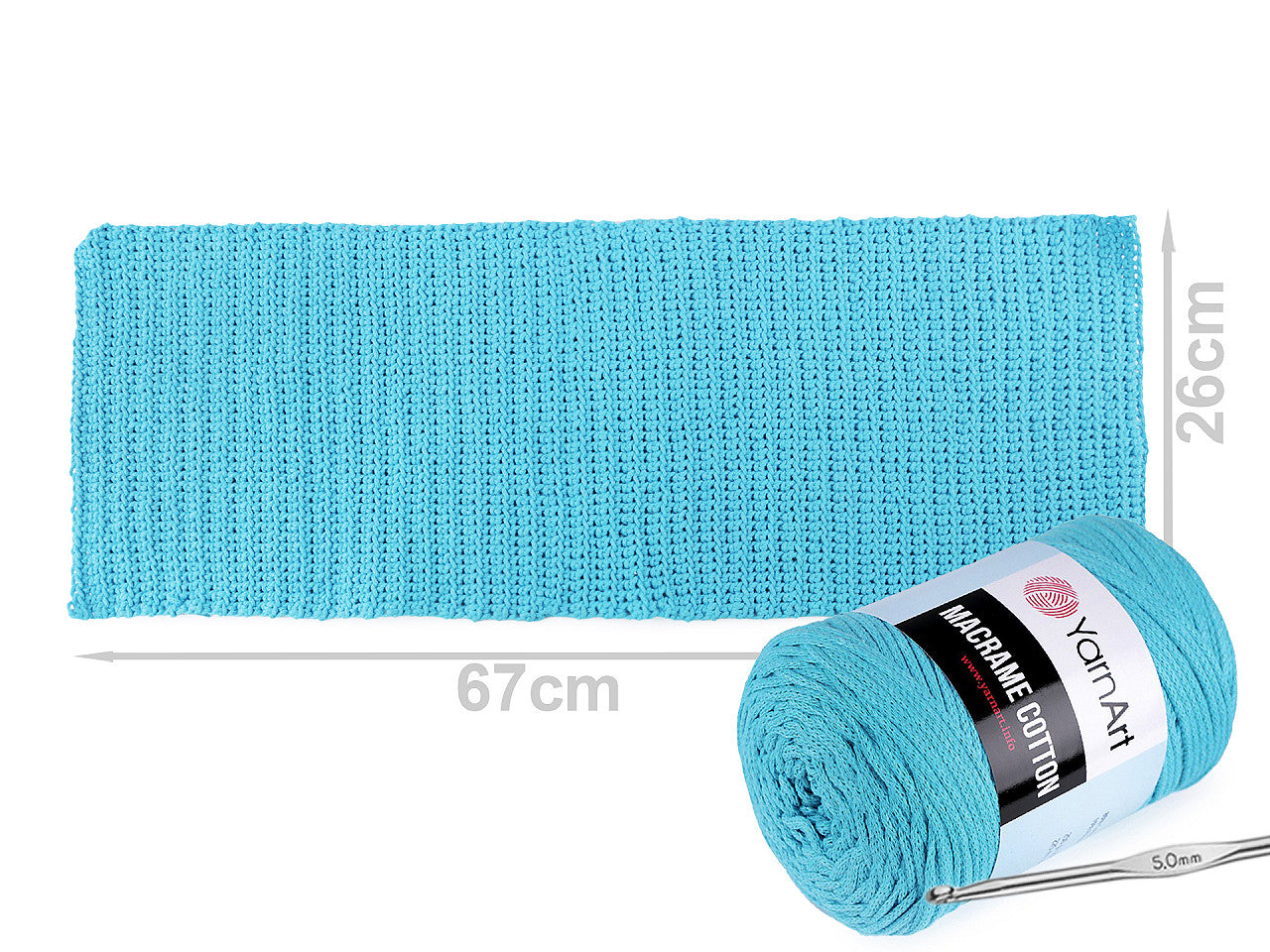 Fil à tricoter Macramé Coton, 250 g