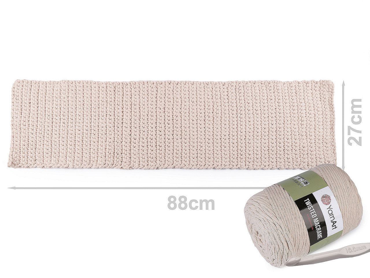 Macramé torsadé, 500 g
