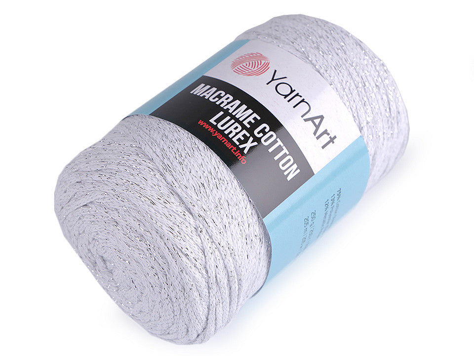 Pelote Macramé Coton avec lurex, 250 g
