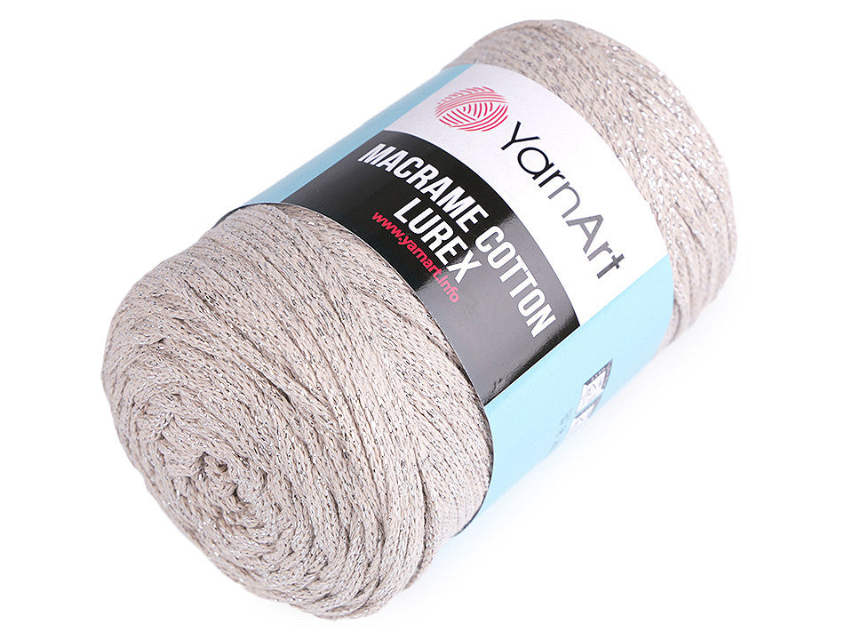 Pelote Macramé Coton avec lurex, 250 g