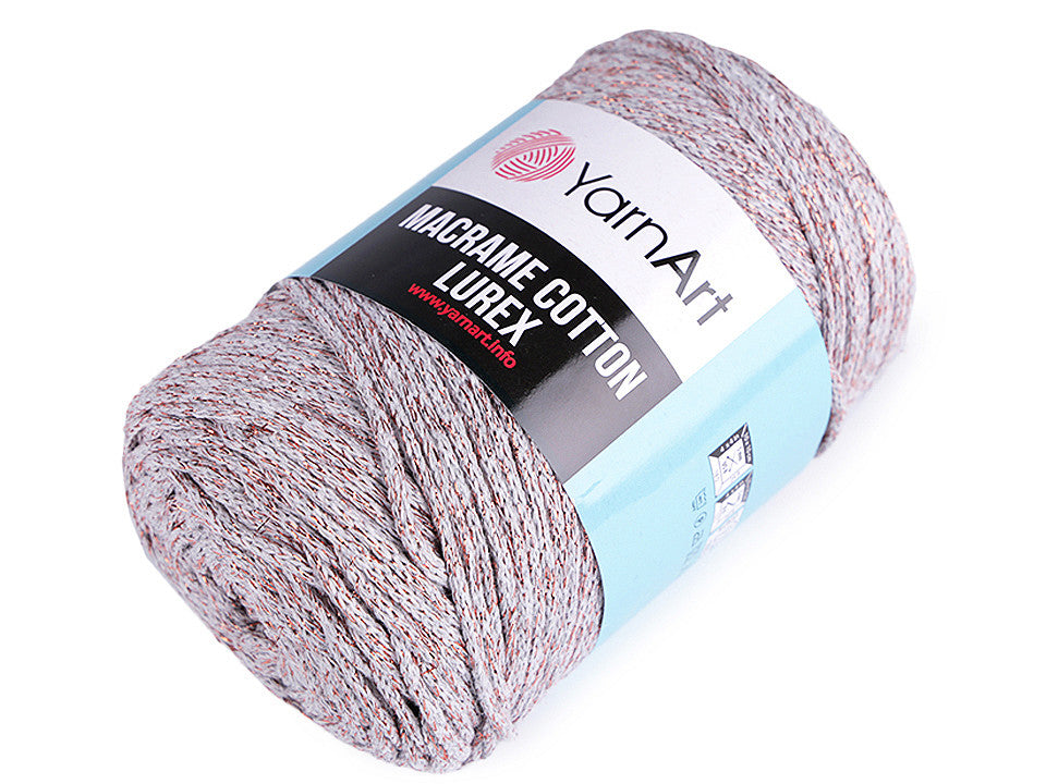 Pelote Macramé Coton avec lurex, 250 g