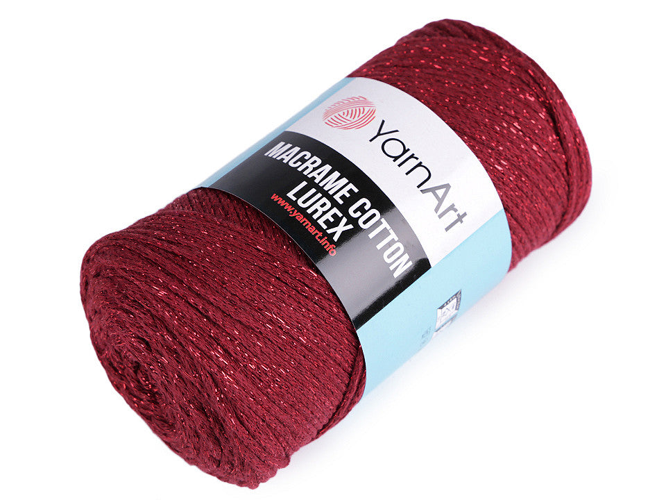 Pelote Macramé Coton avec lurex, 250 g