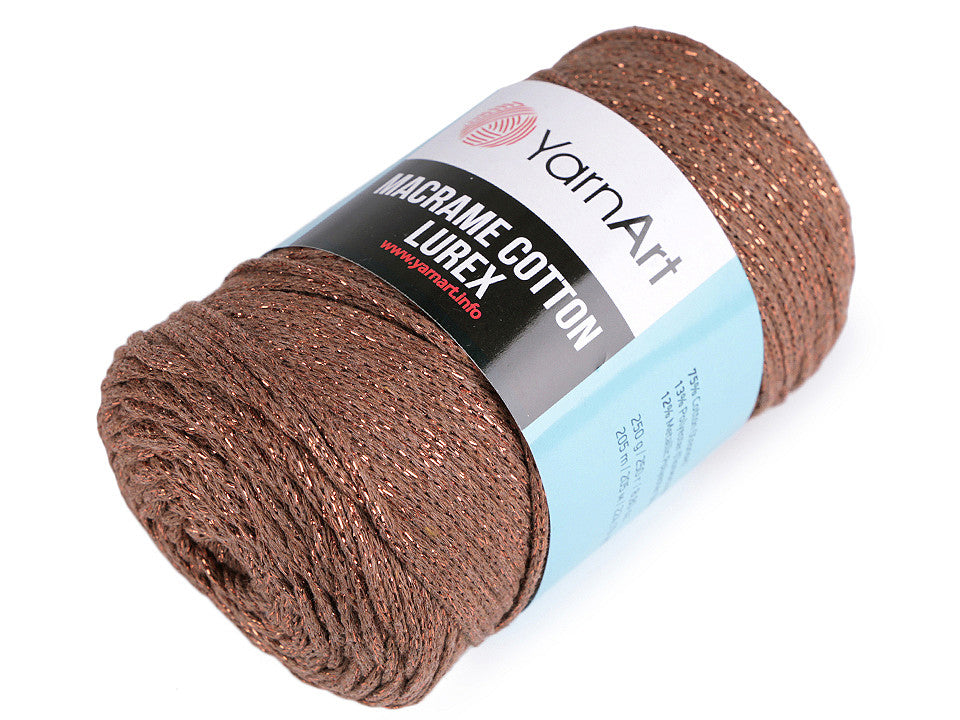 Pelote Macramé Coton avec lurex, 250 g