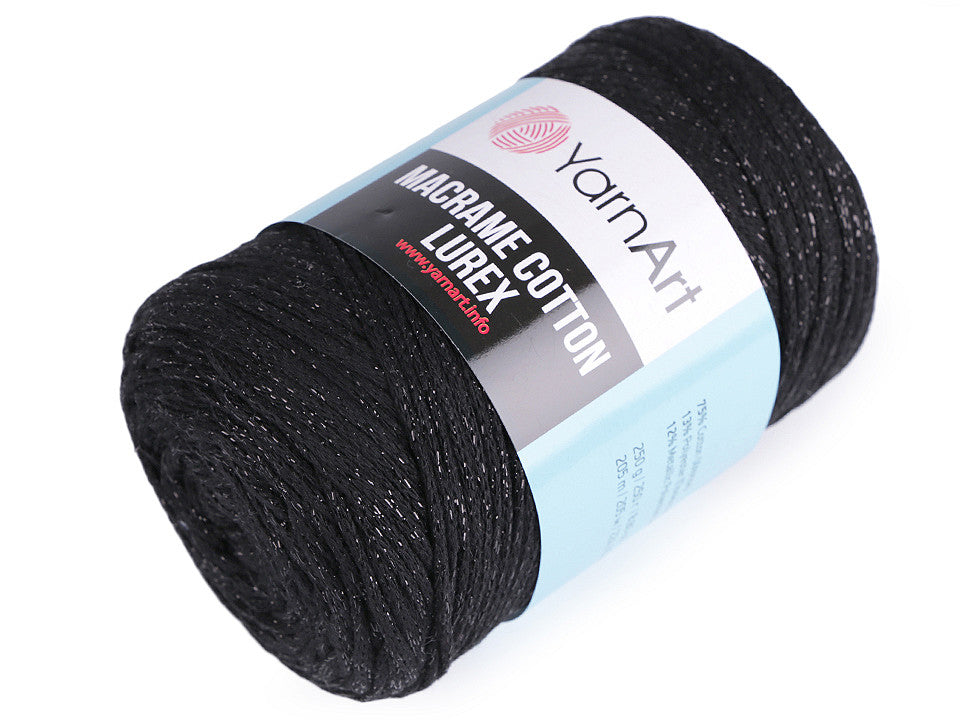 Pelote Macramé Coton avec lurex, 250 g