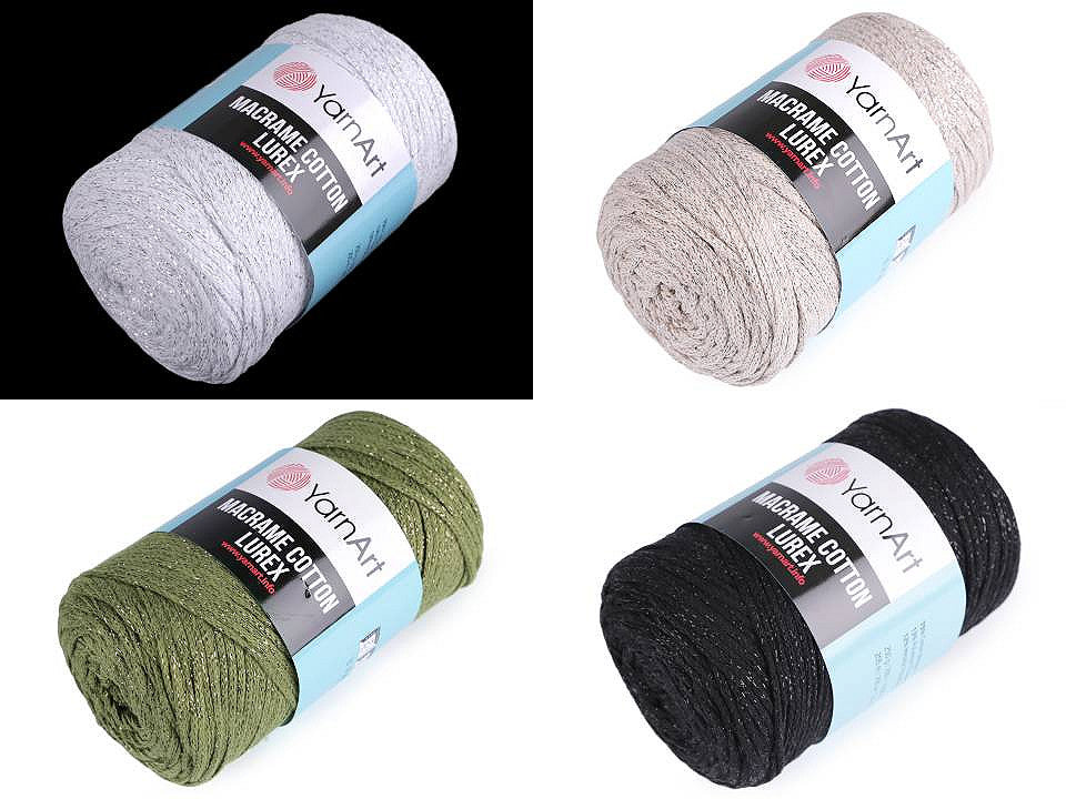 Pelote Macramé Coton avec lurex, 250 g
