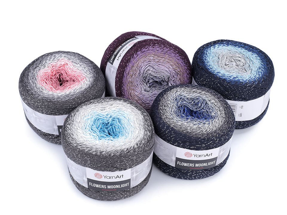Fil à tricoter Flowers Moonlight, 260 g