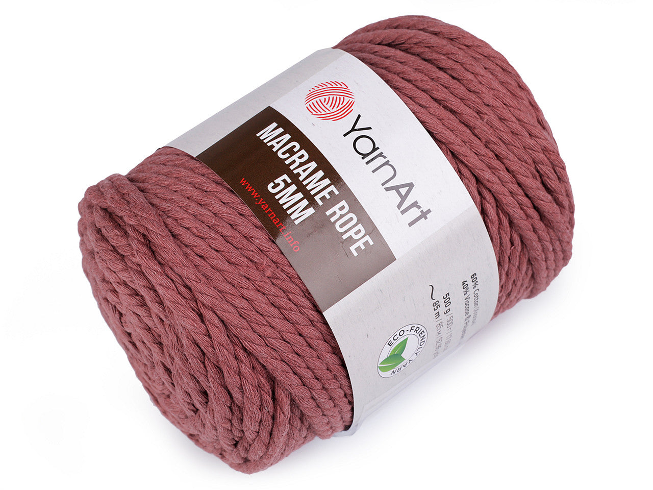 Corde Macramé pour tricot, 5 mm, 500 g torsadée