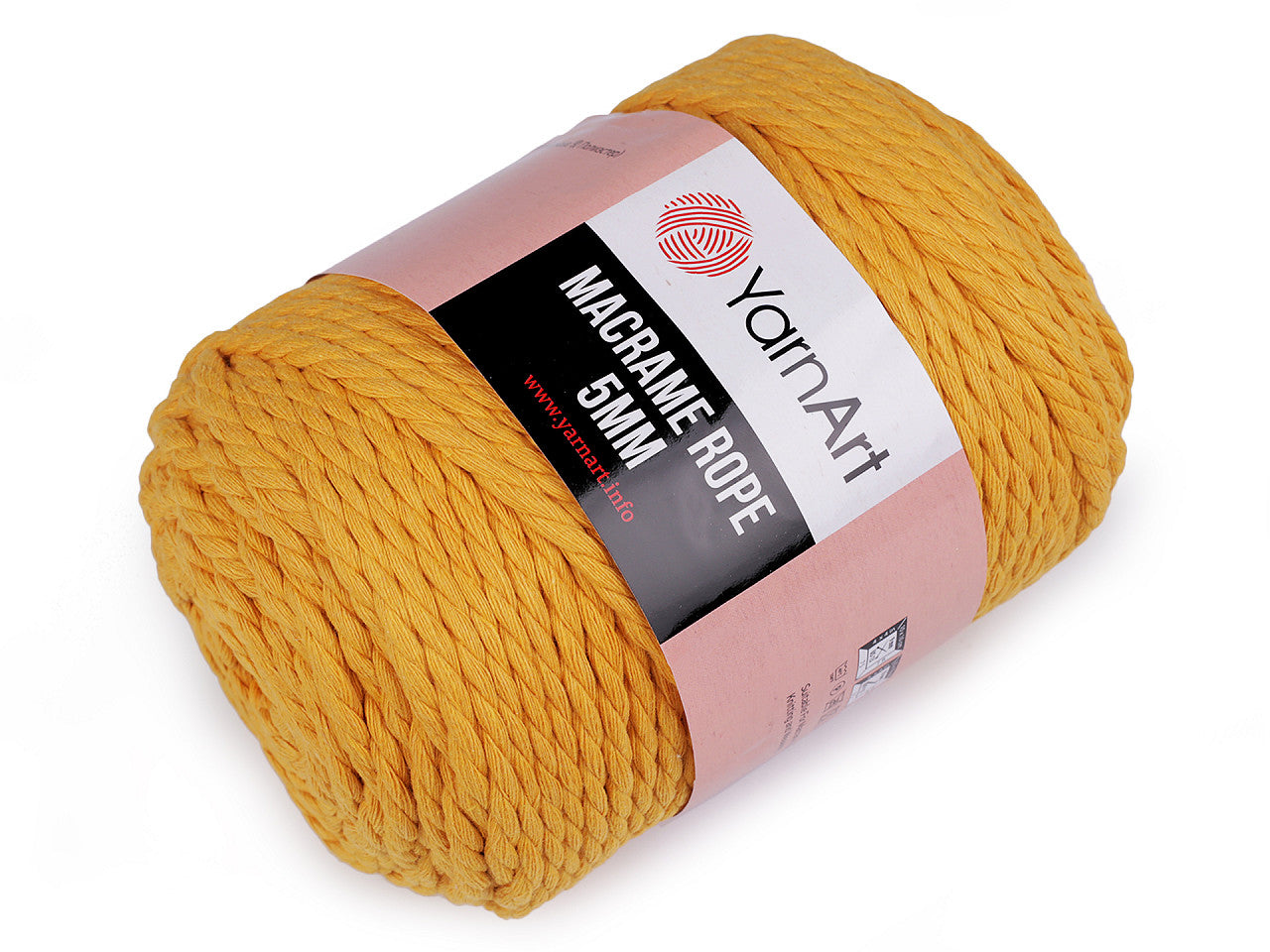 Corde Macramé pour tricot, 5 mm, 500 g torsadée